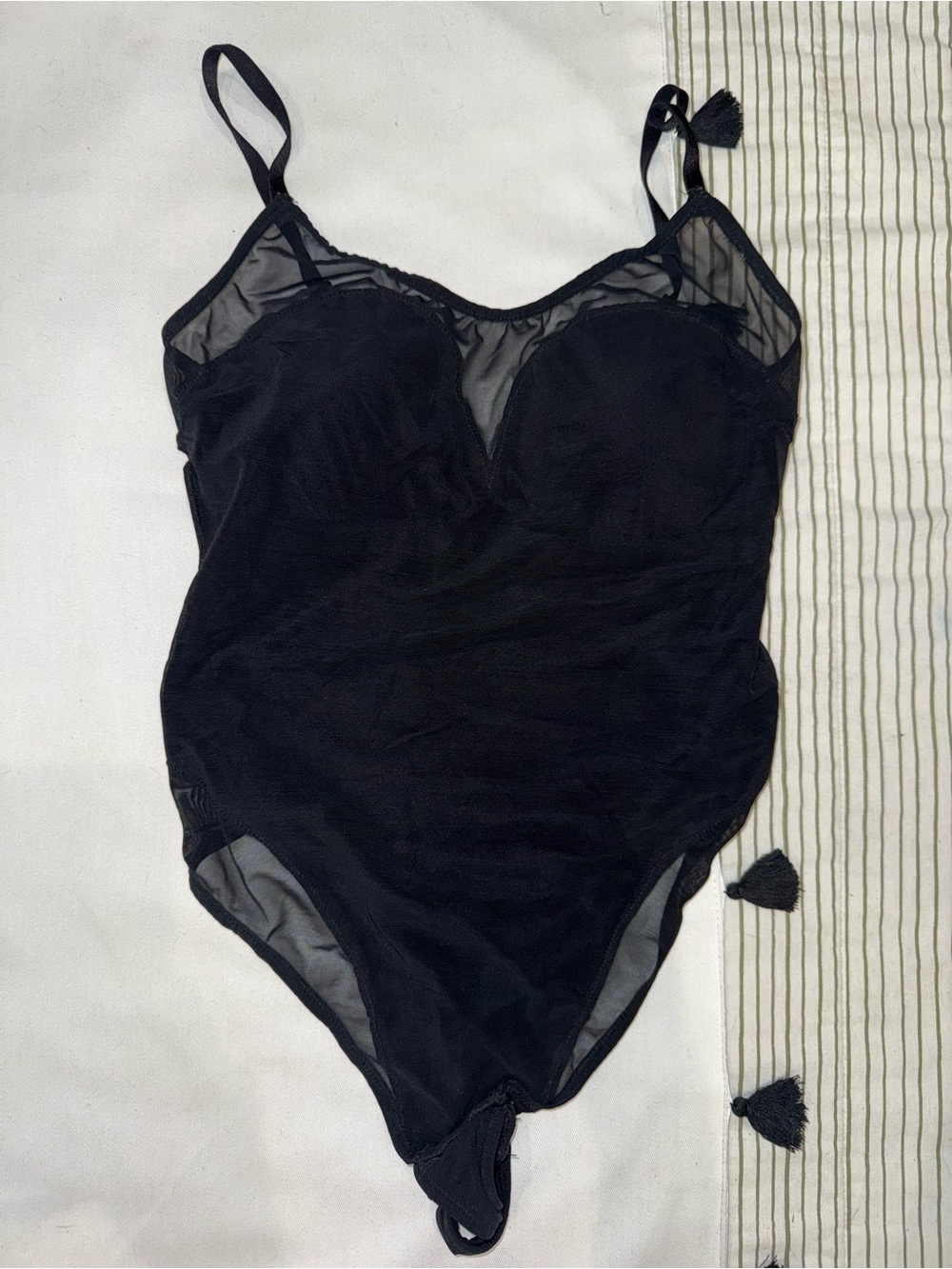 Popilush Black Mesh Shapewear Bodysuit